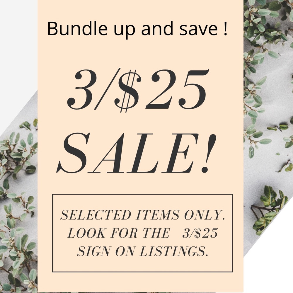 🪴 3/$25 SALE!